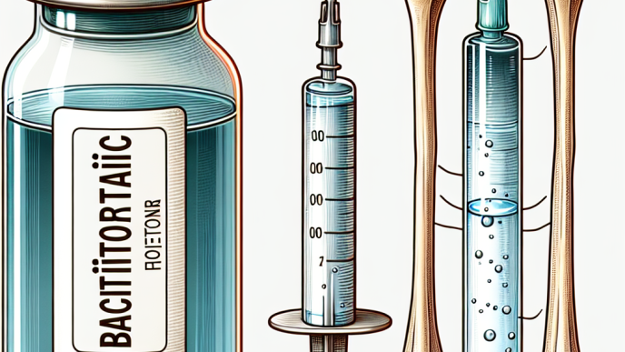 Agua bacteriostática para inyección y cambios en la densidad ósea
